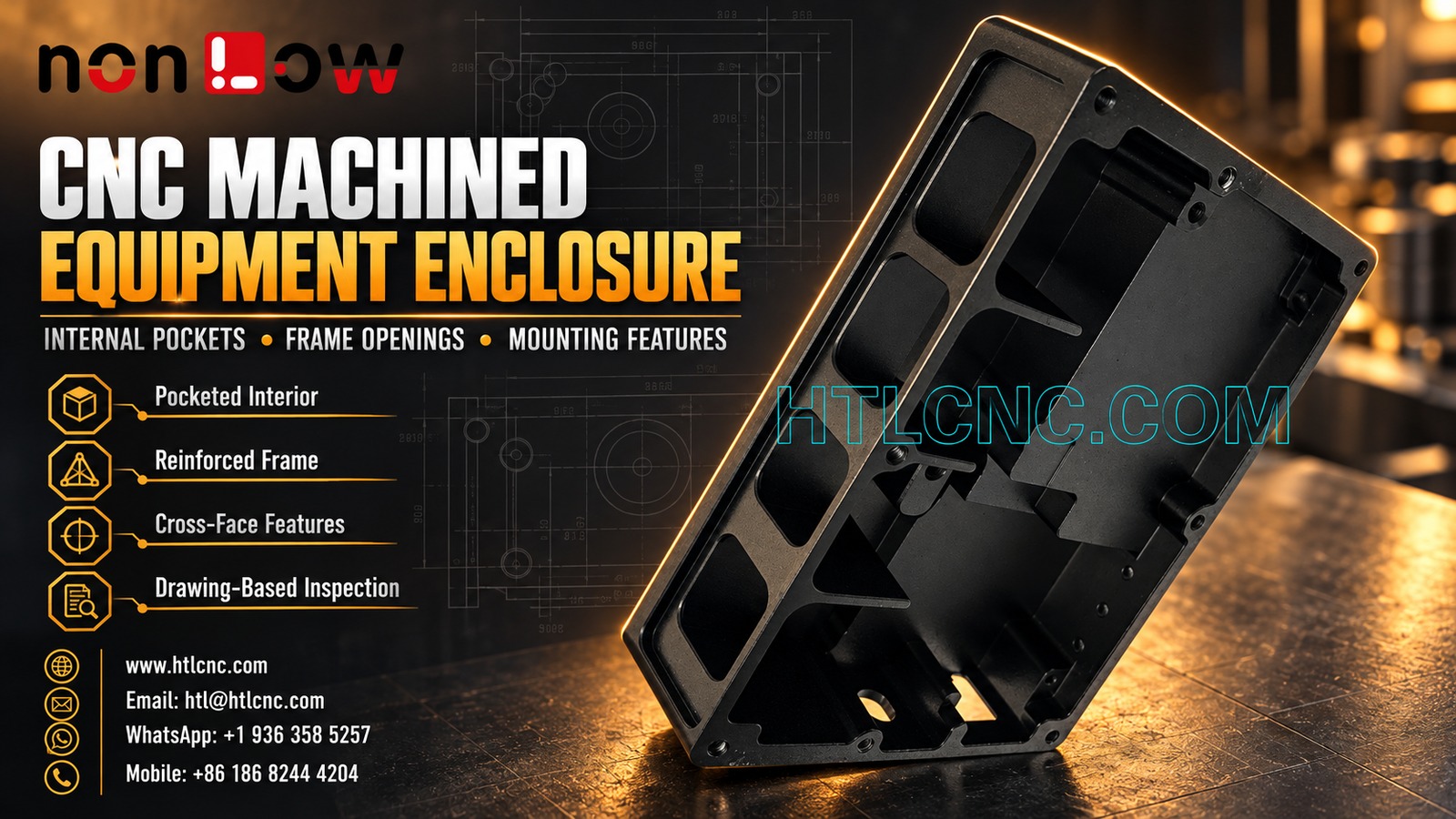 CNC Machined Equipment Enclosure: Internal-Pocket and Frame Datum Control