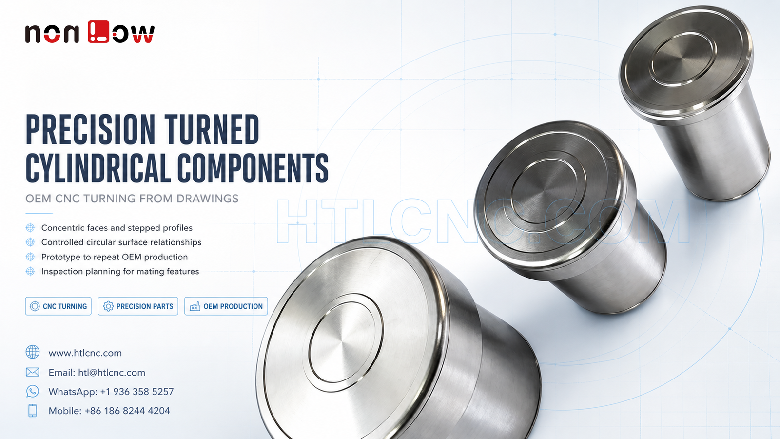 Precision Turned Cylindrical Components for Drawing-Based OEM Production