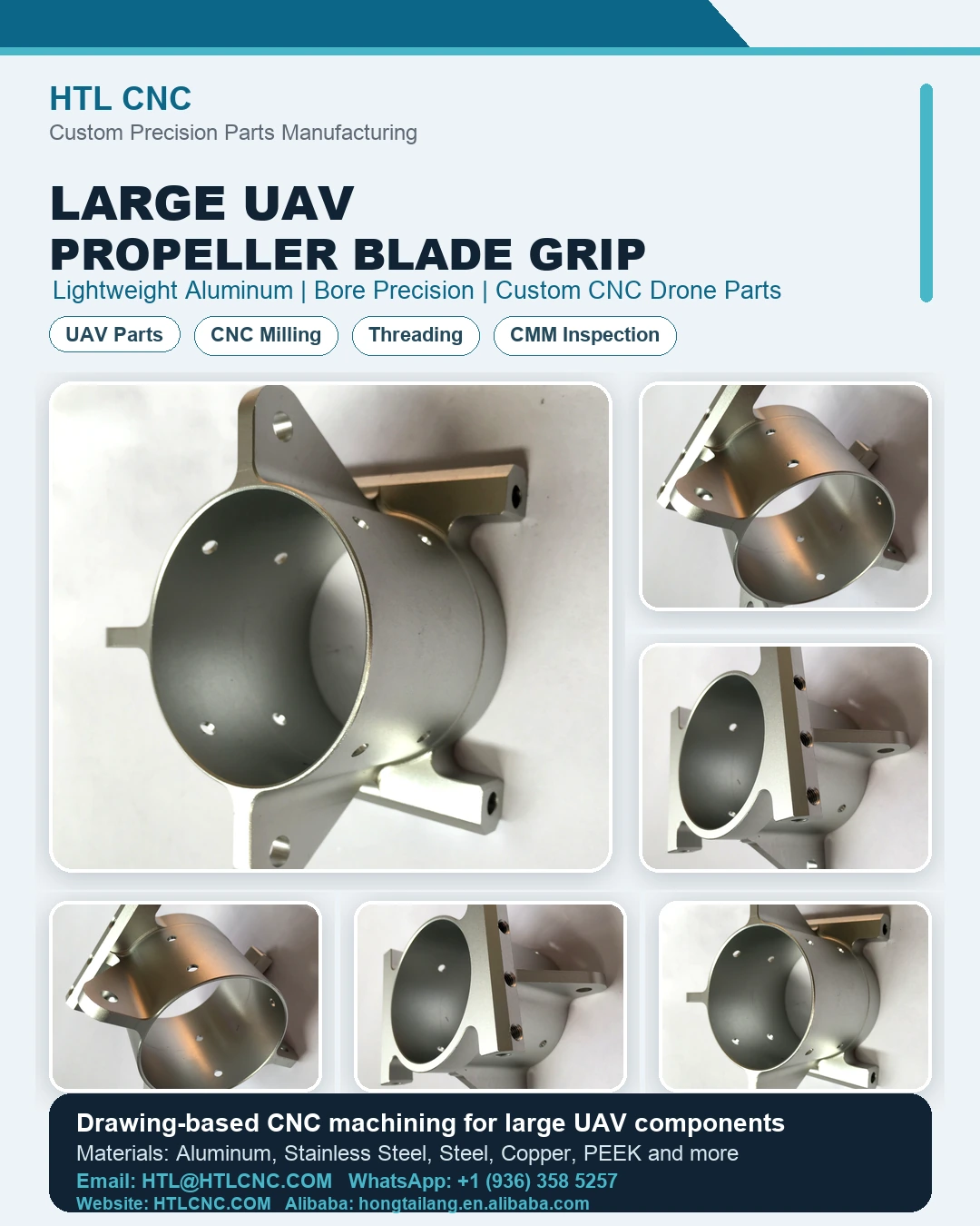 Large UAV Propeller Blade Grips Highlight the Need for Preci