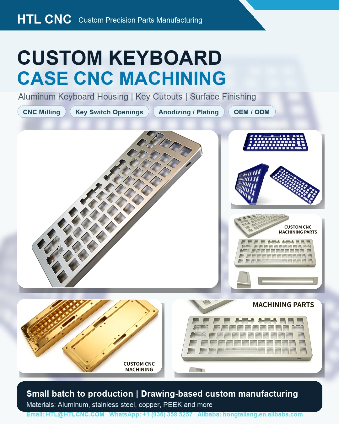 Custom Keyboard Case CNC Machining for Aluminum Mechanical K