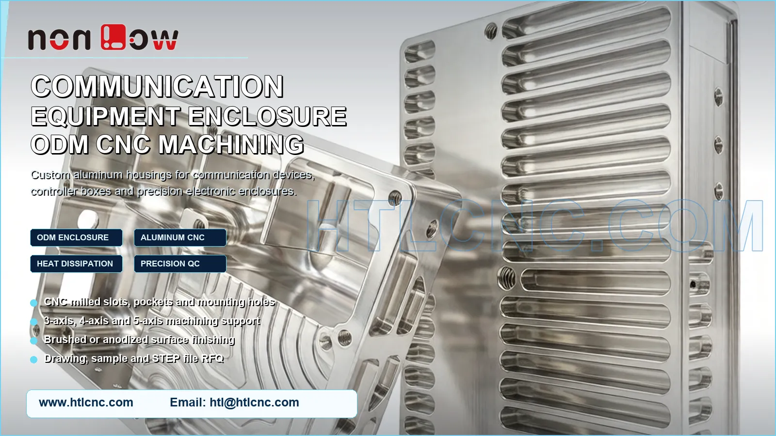 Communication Equipment Enclosure ODM CNC Machining for Alum