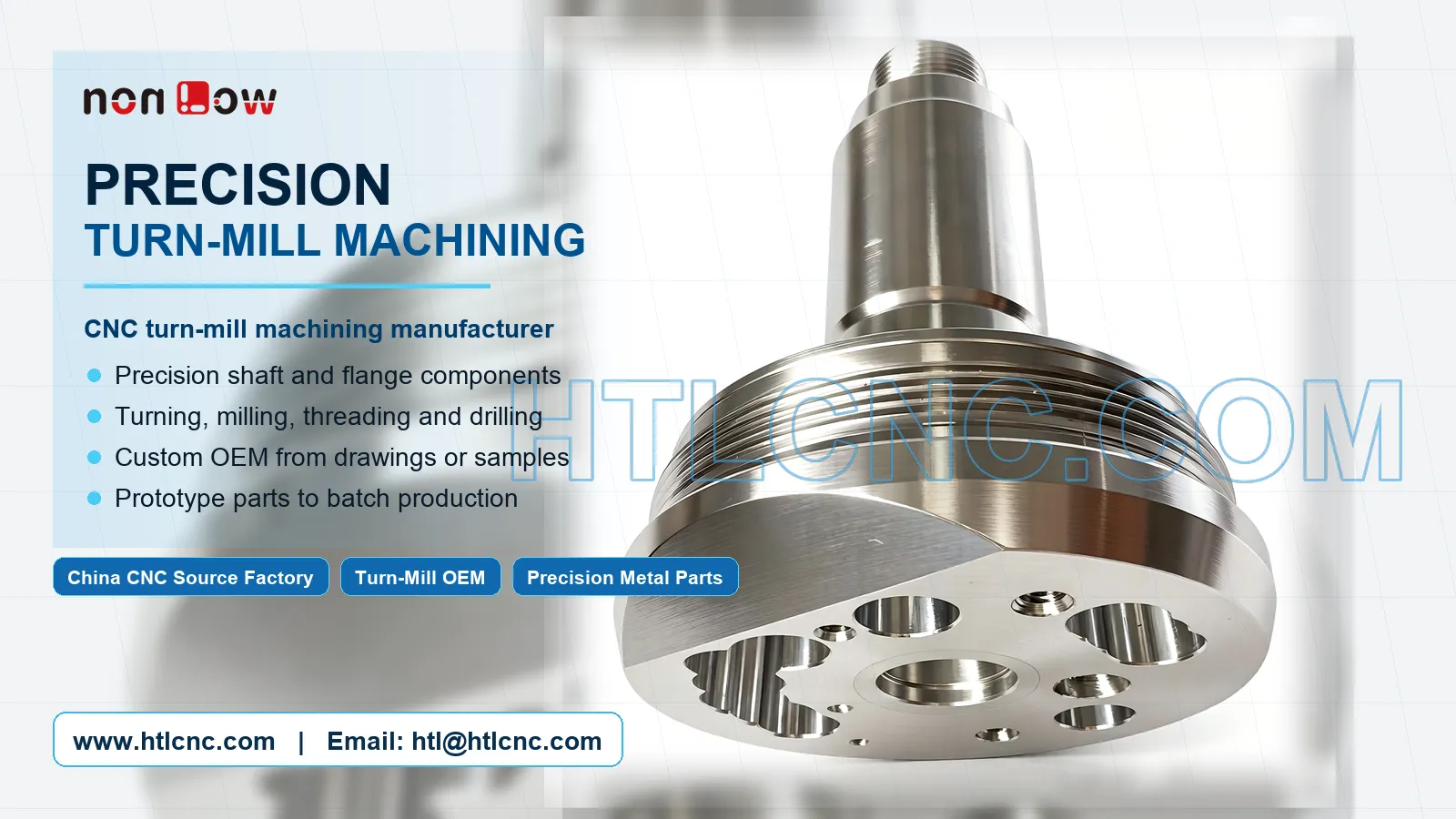 Precision Turn-Mill Machining for Custom Shaft and Flange Co