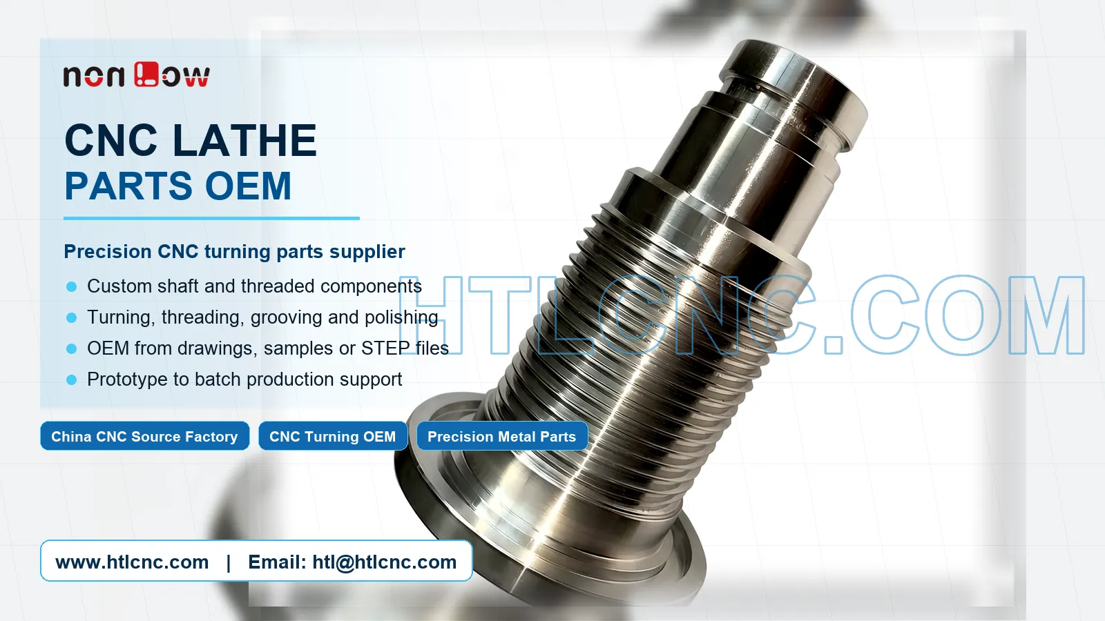 CNC Lathe Machining Parts OEM for Custom Threaded Shaft Comp