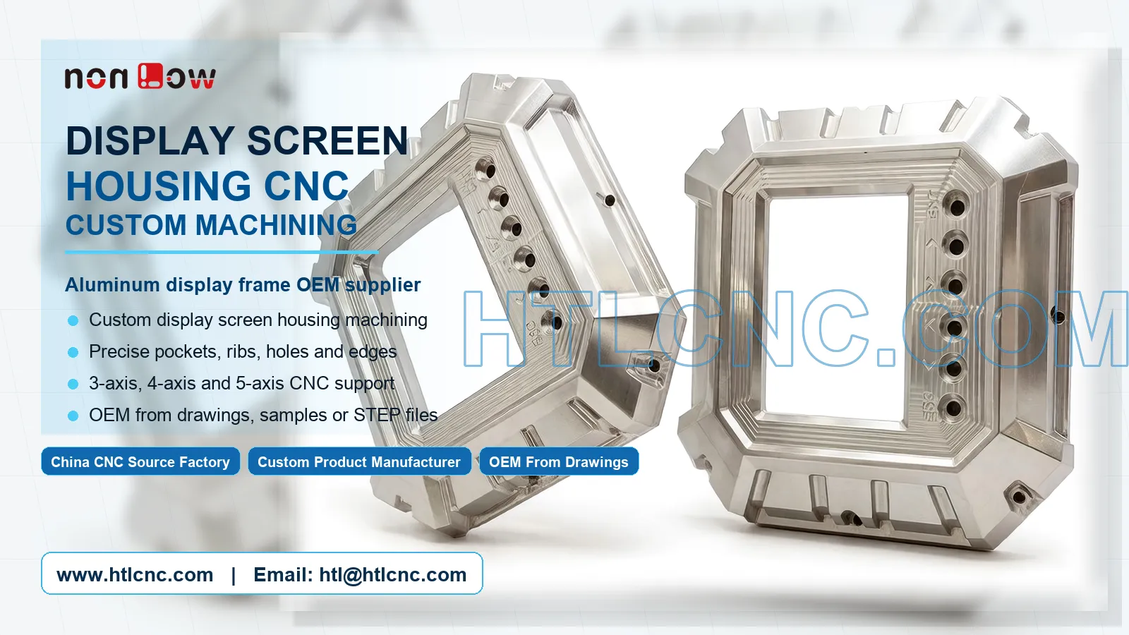 Display Screen Housing CNC Custom Machining for Aluminum Enc