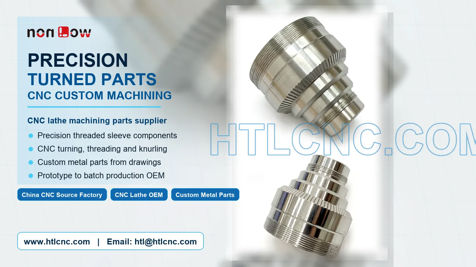 Precision Turned Parts CNC Custom Machining for Threaded Sle