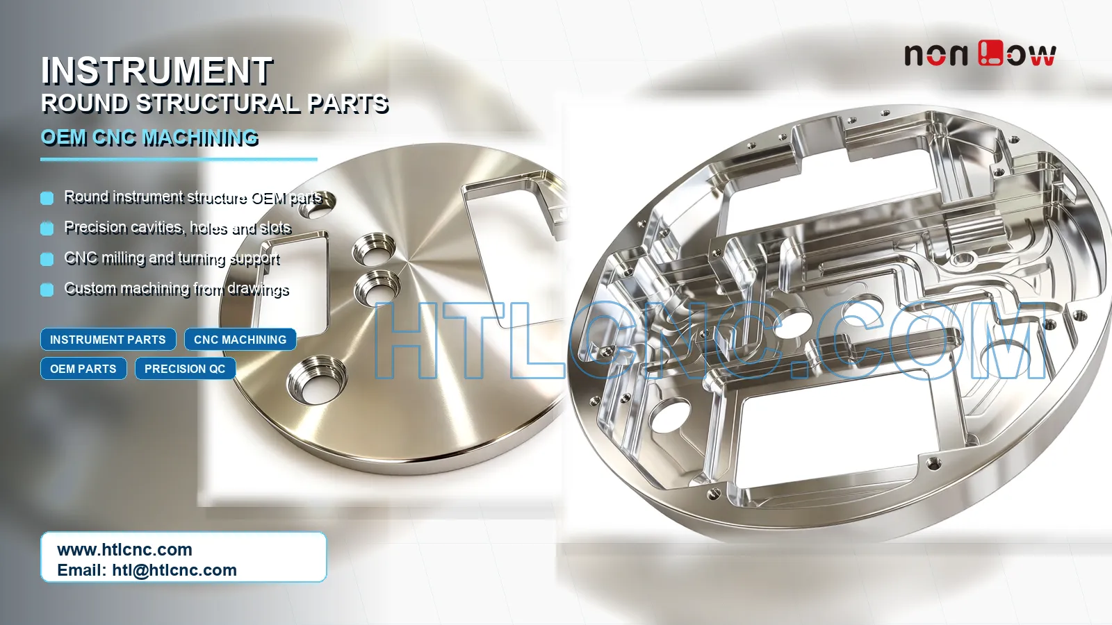 Instrument Equipment Round Structural Parts OEM CNC Machinin