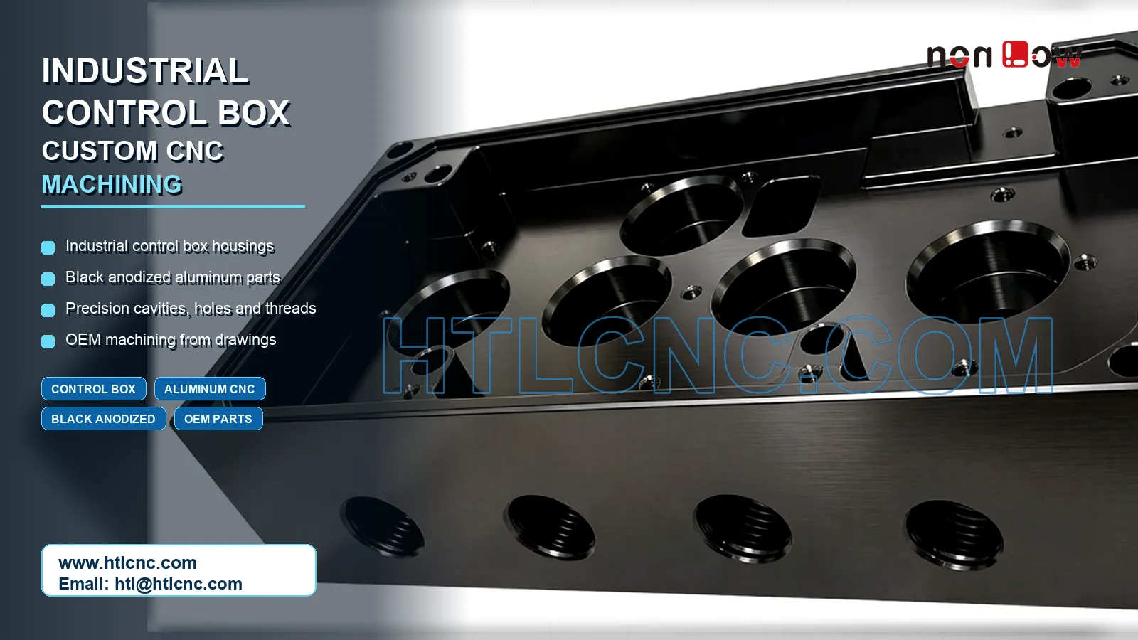 Industrial Control Box Custom CNC Machining for Aluminum Enc